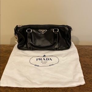 💥Prada Vitello Black Leather Mini Handbag💥